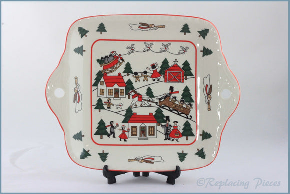 Masons - Christmas Village - Square Serving Plate