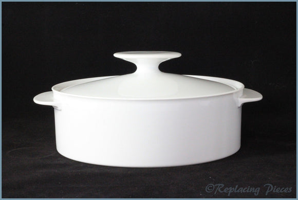 Thomas - Medaillon (White) - Lidded Vegetable Dish