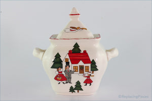 Masons - Christmas Village - Lidded Sugar Bowl