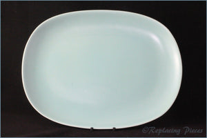 Poole - Mushroom & Ice Green - 14" Oblong Platter