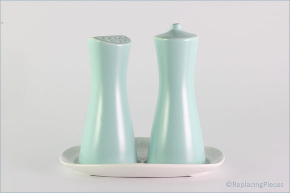 Poole - Seagull & Ice Green - Cruet On Tray