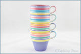 RPW104 - Whittards - Set Of 4 Stripy Stacking Mugs