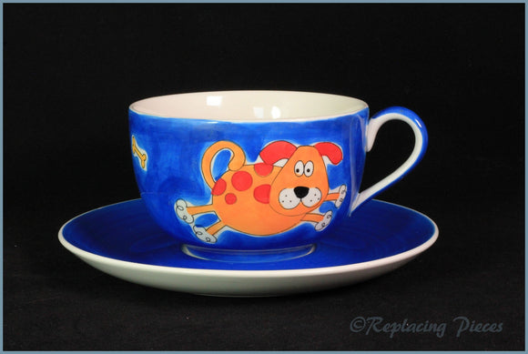 Whittards - Breakfast Cup & Saucer (Dog & Bone)