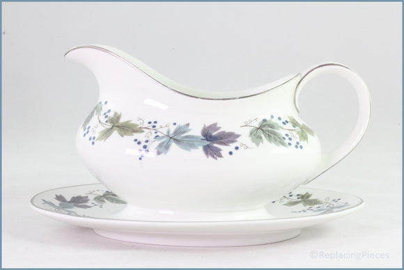 Royal Doulton - Burgundy (TC1001) - Fixed Gravy Boat & Stand