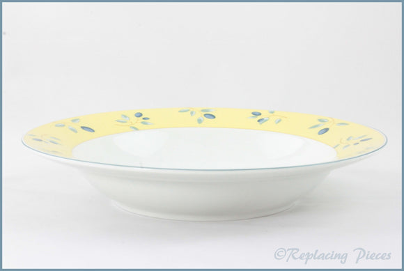 Royal Doulton - Blueberry (Yellow Rim) - 8 1/2