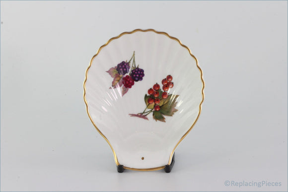 Royal Worcester - Evesham Gold - Shell Dish (Blackcurrants)