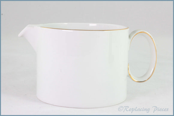 Thomas - White With Thin Gold Band - Gravy Boat