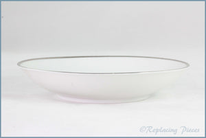 Thomas - White With Thick Silver Band - 7 5/8" Soup Bowl