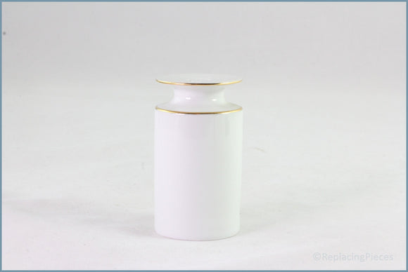 Thomas - White With Thin Gold Band - Salt Pot