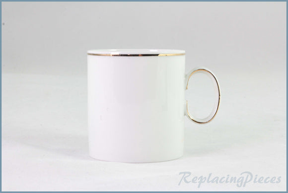 Thomas - White With Thin Gold Band - Coffee Cup