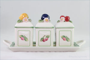 Villeroy & Boch - French Garden Charm - Three Jam Jars On Tray