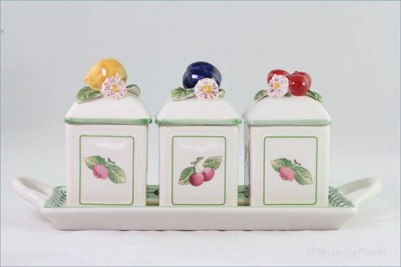 Villeroy & Boch - French Garden Charm - Three Jam Jars On Tray