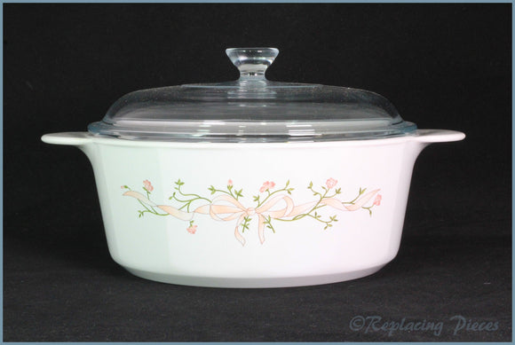 Johnson Brothers - Eternal Beau - 3 Pint Casserole Dish (Pyrex With Glass Lid)