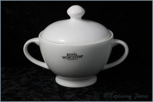 Royal Worcester - Serendipity (White) - Lidded Sugar Bowl