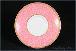 Royal Worcester - Celebration Of HRH 80th Birthday - Coffee Saucer (Pink)