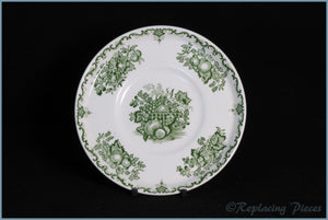 Masons - Fruit Basket (Green) - Tea Saucer (Straight Sided)