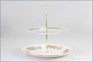 Colclough - Wayside (8581) - 2 Tier Cake Stand